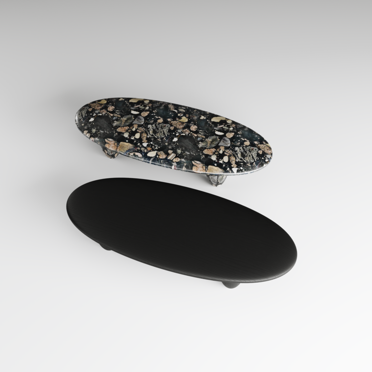 Duet Delight Oval Coffee Table