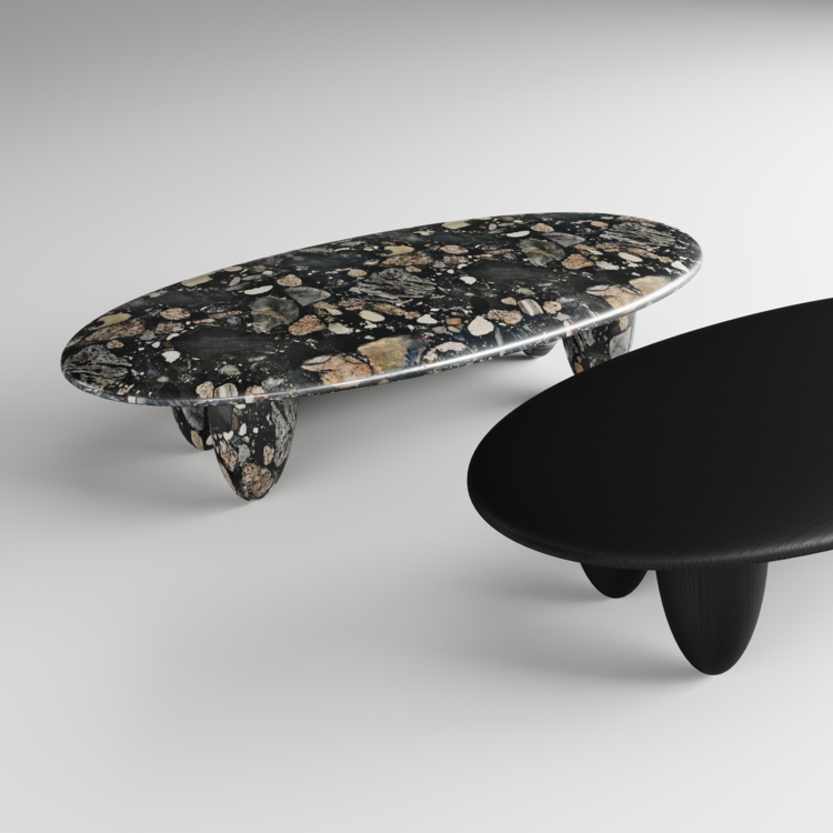 Duet Delight Oval Coffee Table