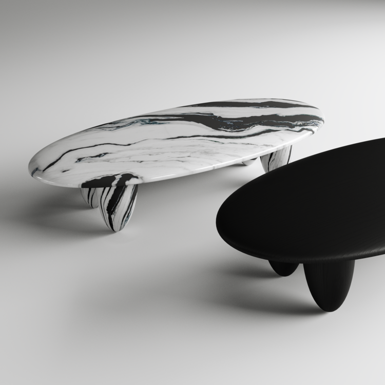 Duet Delight Oval Coffee Table