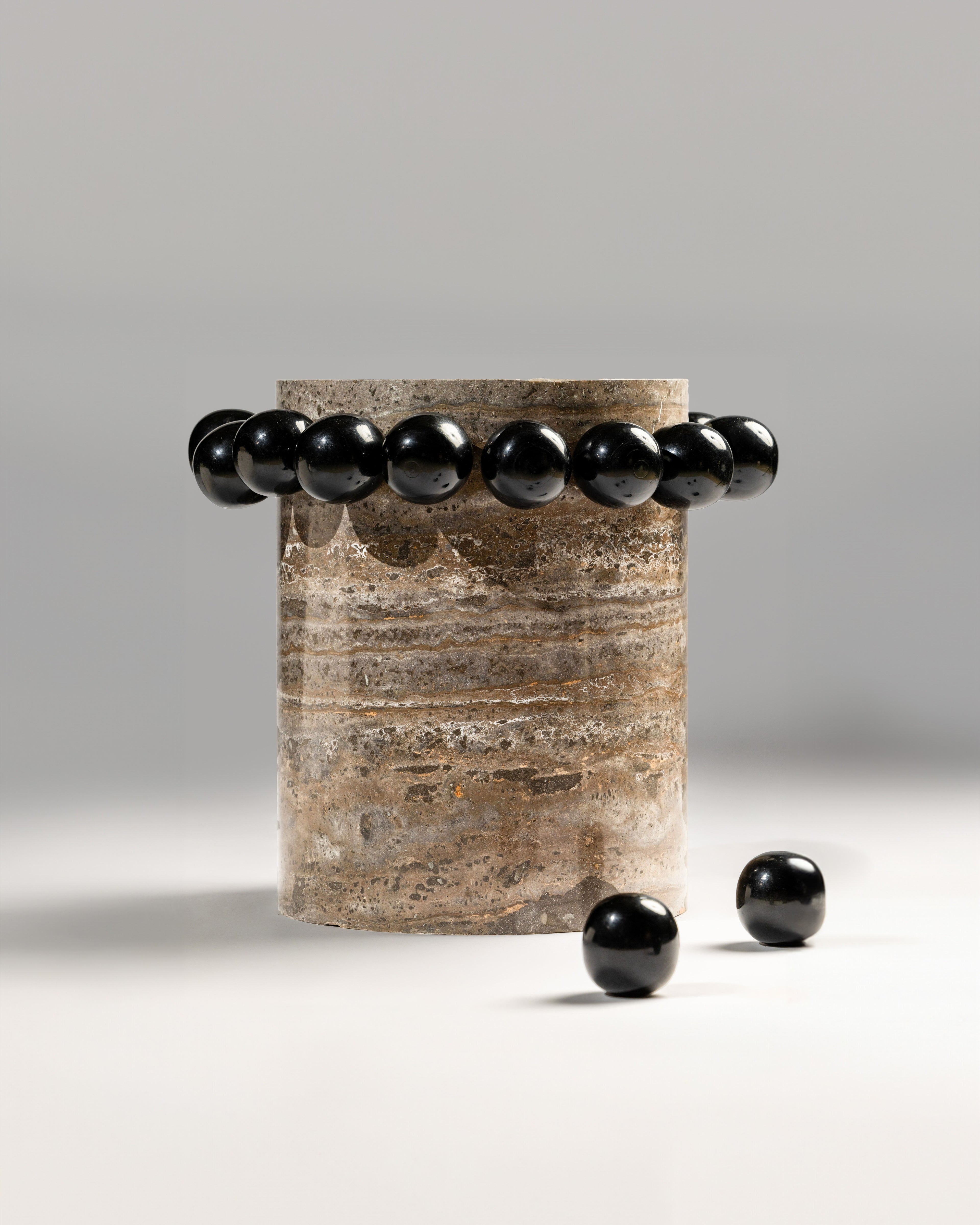 Orbella Travertine Side Table