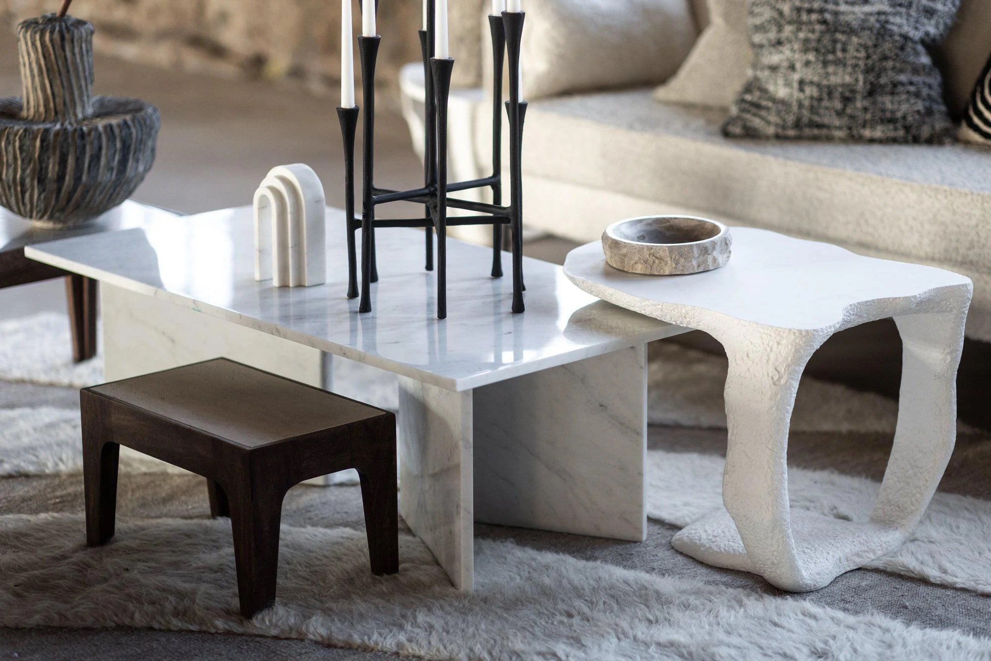 Rectangular Marble Coffee Table