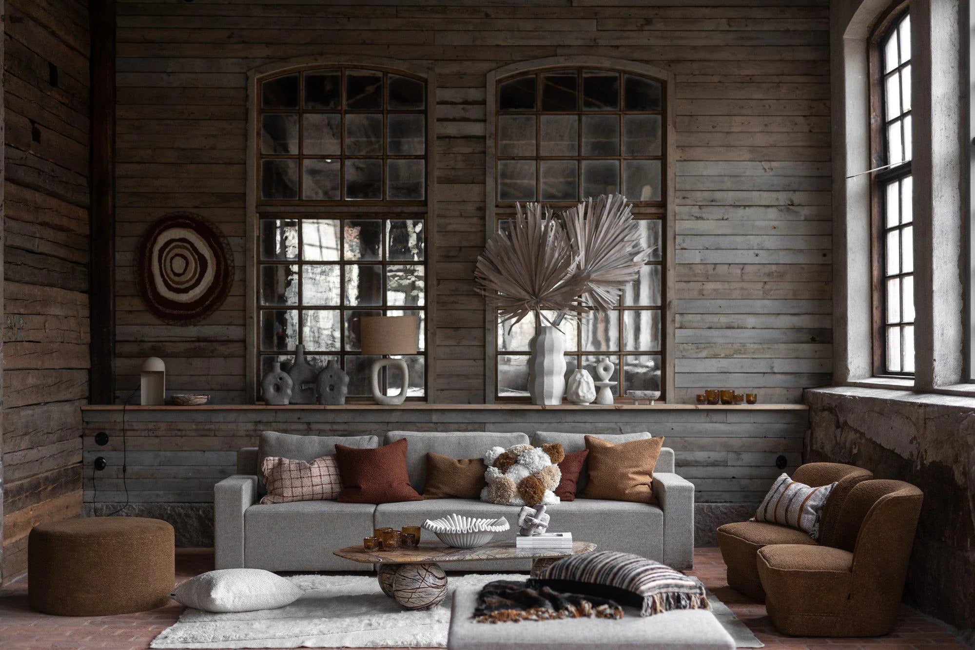 Globe Coffee Table in Rainforest Brown Marble