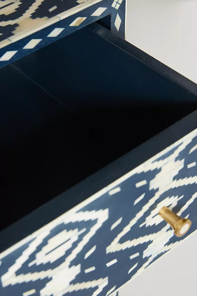 Ikat Inlay Drawer Storage Cabinet - Ziba Homes