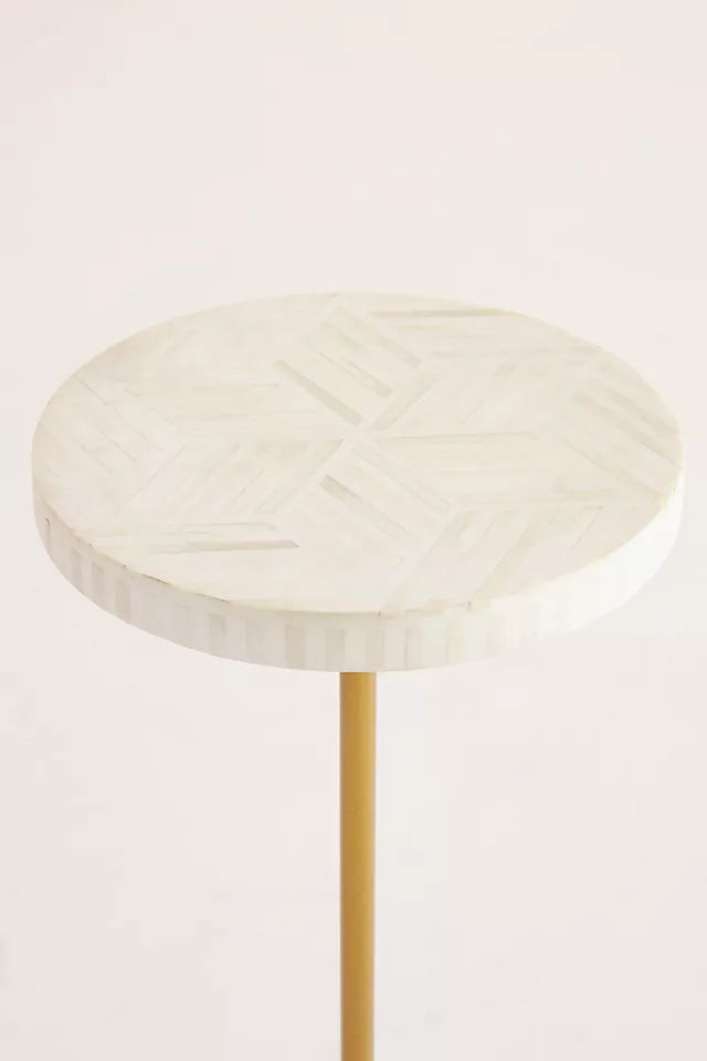 Mist Inlay Petite End Table - Ziba Homes