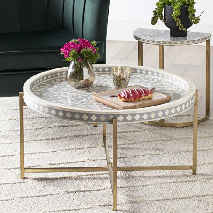 Sylvan Inlay Tray Coffee Table D - Ziba Homes