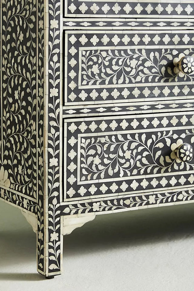Sylvan Inlay Three-Drawer Dresser - Ziba Homes