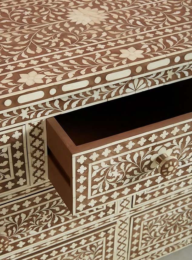 Sylvan Inlay Seven-Drawer Dresser - Ziba Homes