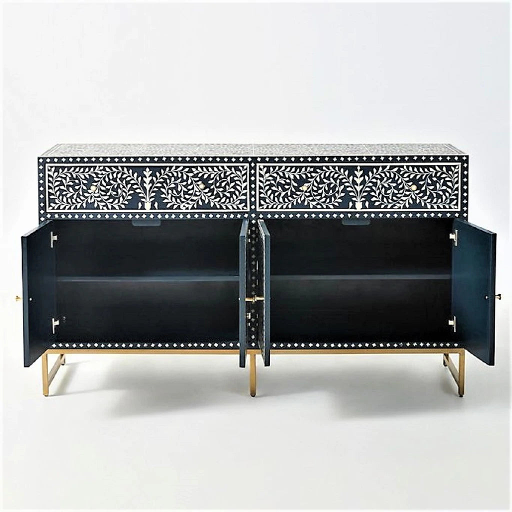 Ikat Inlay Drawer Storage Cabinet - Ziba Homes