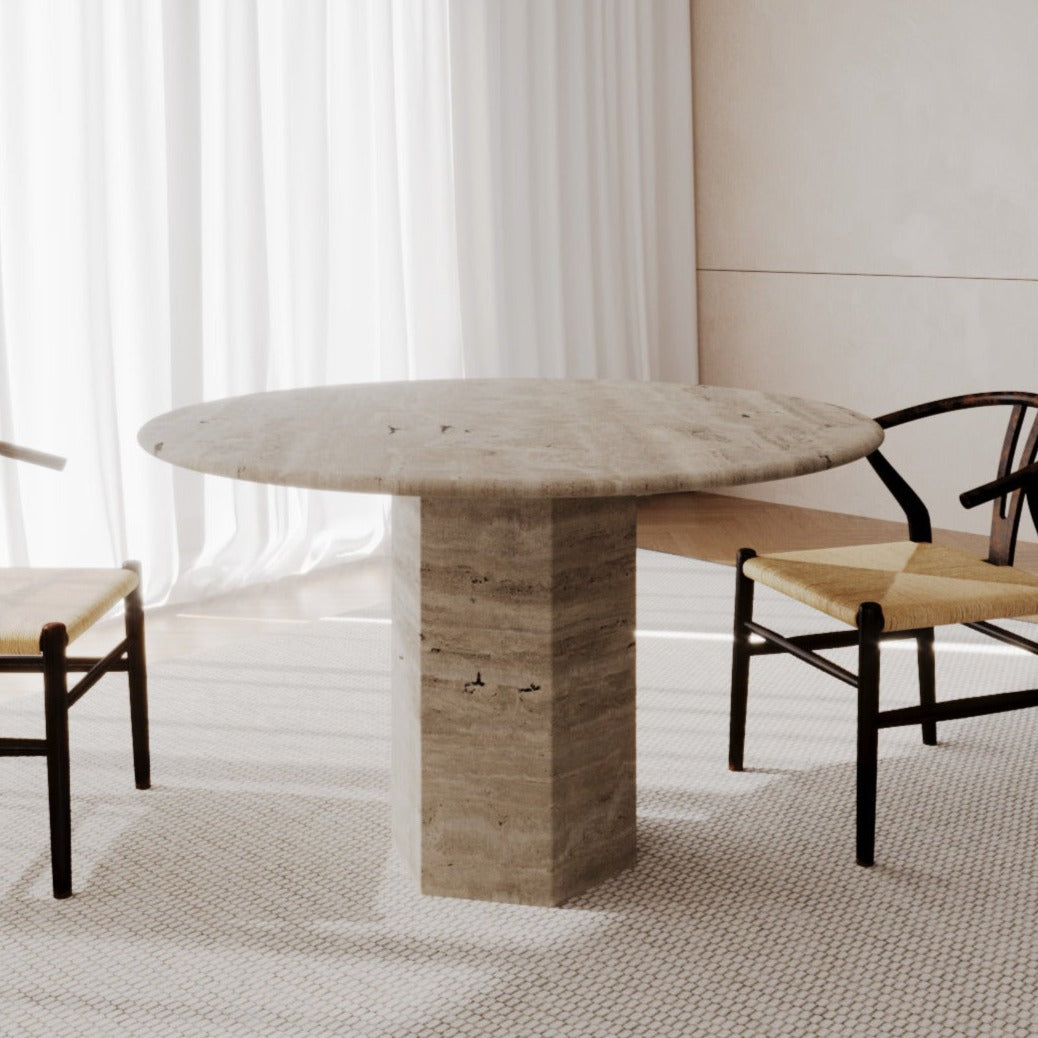 Elliot Round Marble Dining Table