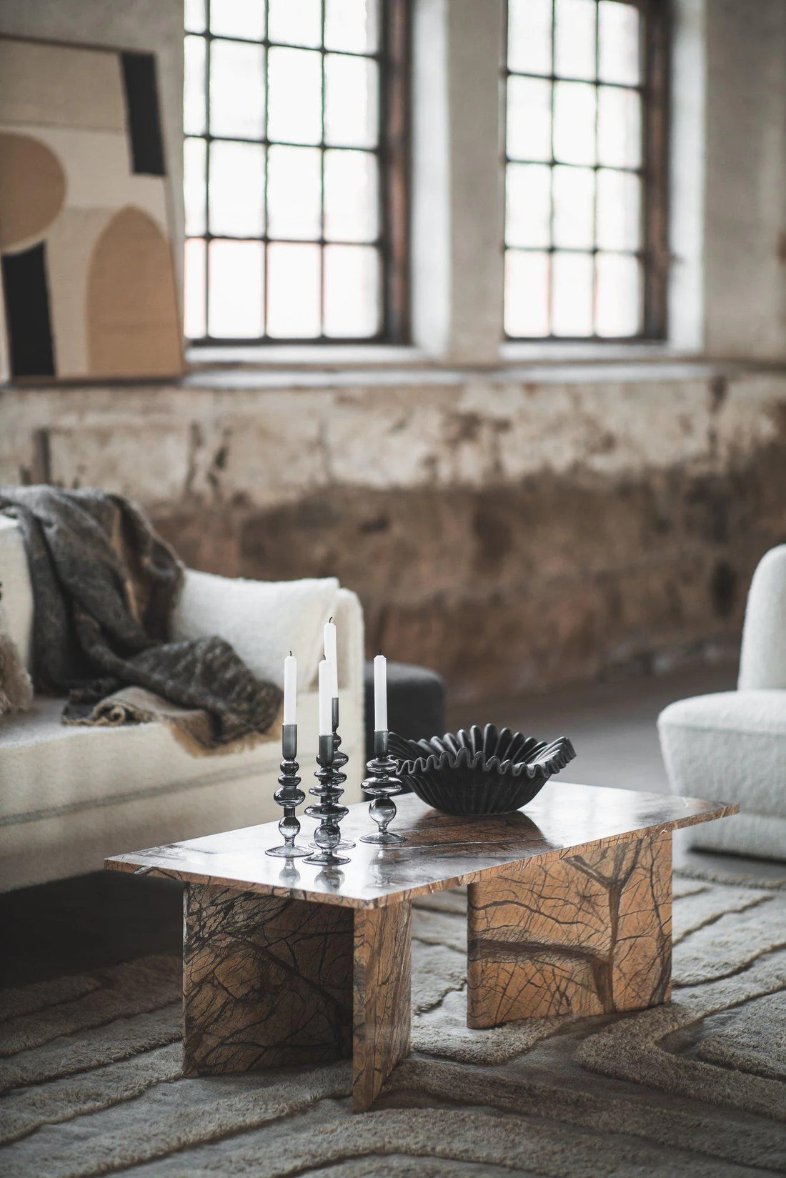 Rectangular Marble Coffee Table