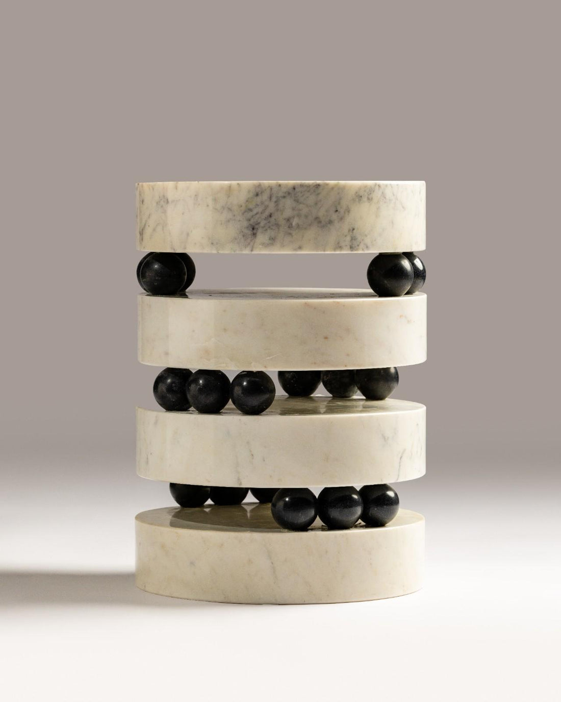 Tierra White Marble Side Table