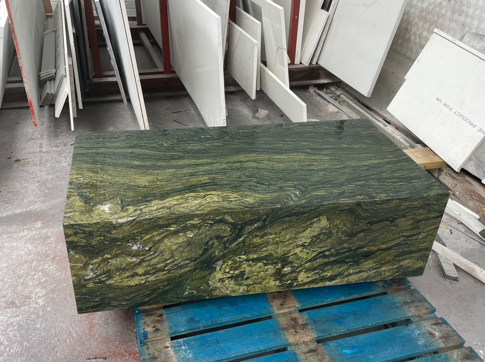 Green Marble Plinth Table
