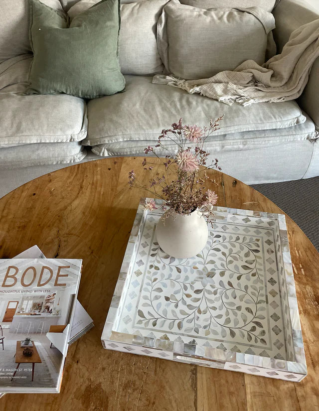 White Mother of Pearl Garden Tray