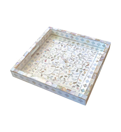 White Mother of Pearl Garden Tray