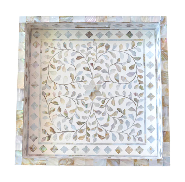 White Mother of Pearl Garden Tray