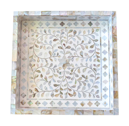 White Mother of Pearl Garden Tray