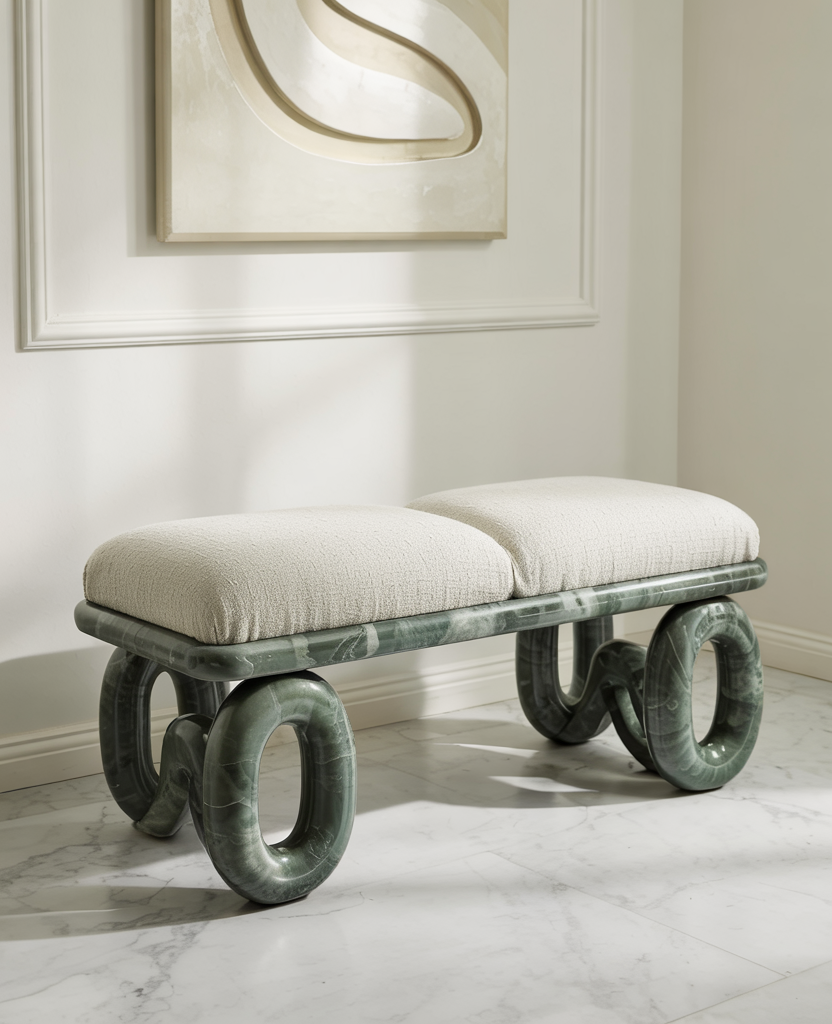 Verde Marble Bench