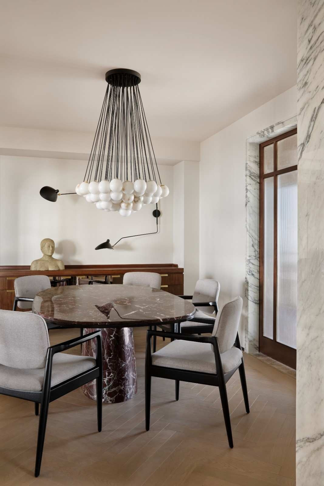 Rosso Marble Dining Table