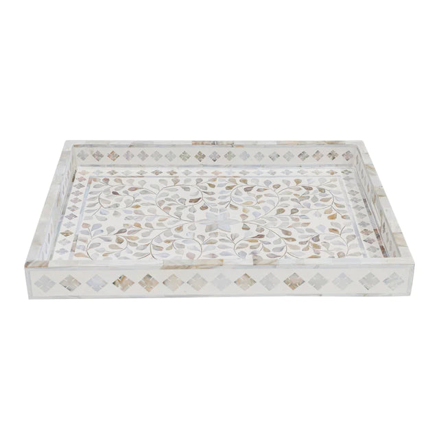 White Mother of Pearl Garden Tray