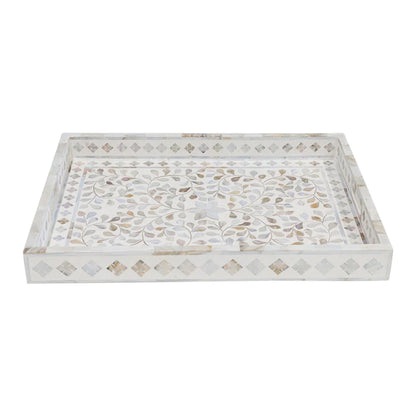White Mother of Pearl Garden Tray