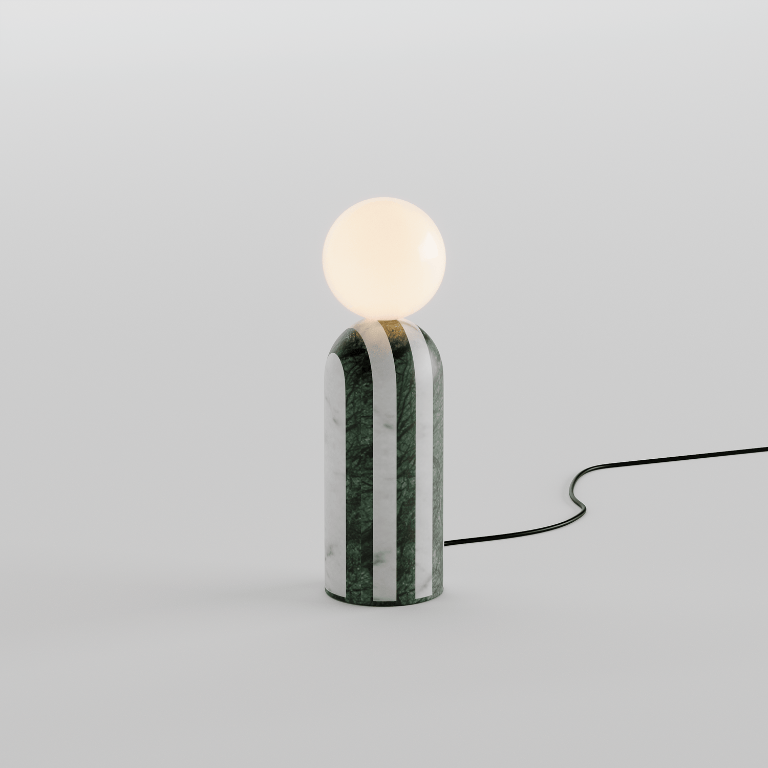 Tesselate Marble Inlay Lamp