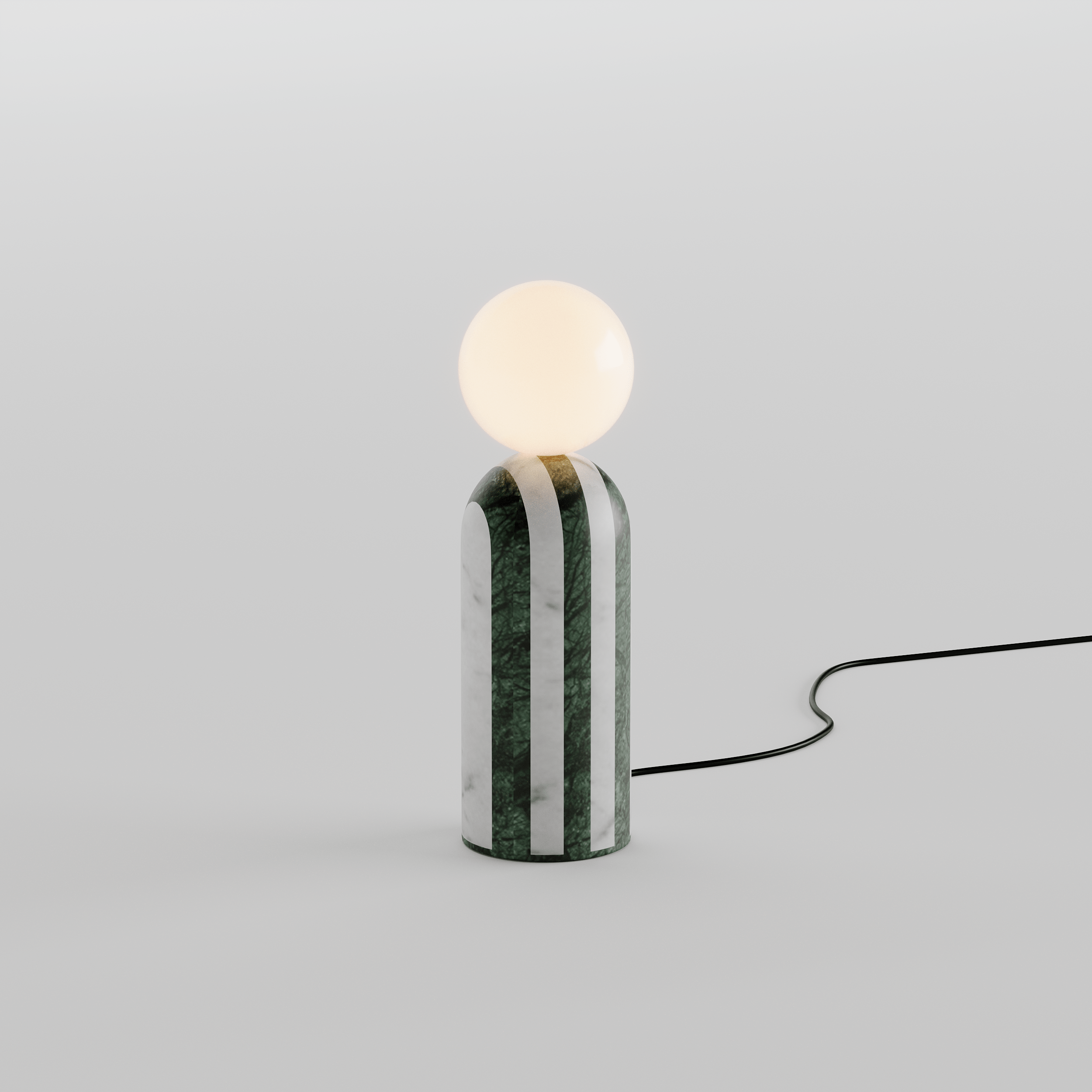 Tesselate Marble Inlay Lamp