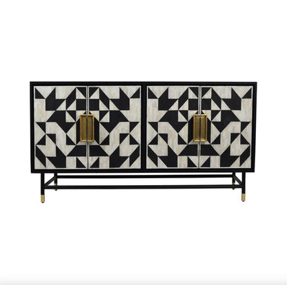 Noir Inlay Buffet Storage Cabinet - Ziba Homes