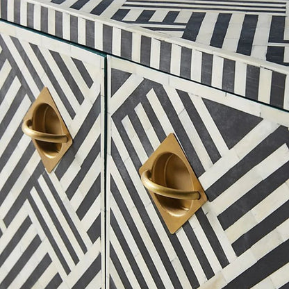 Mist Inlay Optical Media Console - Ziba Homes