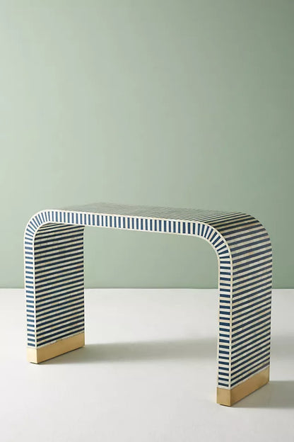 Suhira Inlay Waterfall Console - Ziba Homes