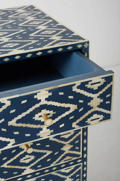 Ikat Inlay 3-Drawer Dresser - Ziba Homes