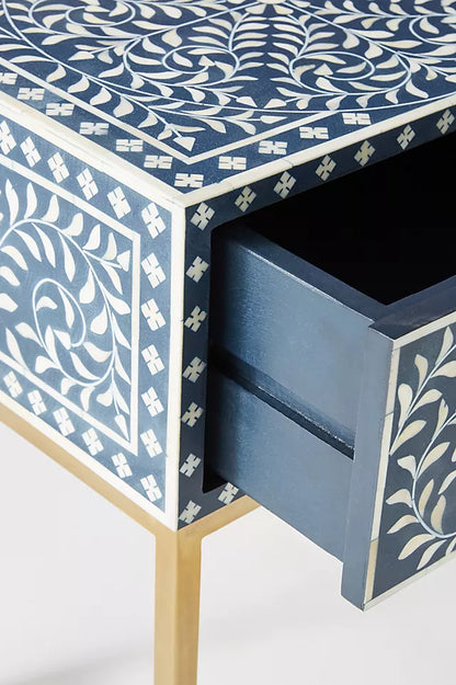 Sylvan Inlay Bedside Table - Ziba Homes