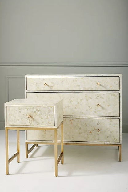 Star Inlay Bedside Table - Ziba Homes