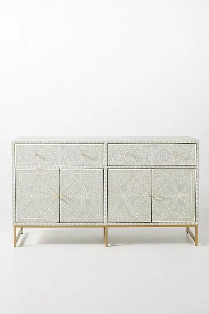 Ikat Inlay Drawer Storage Cabinet - Ziba Homes