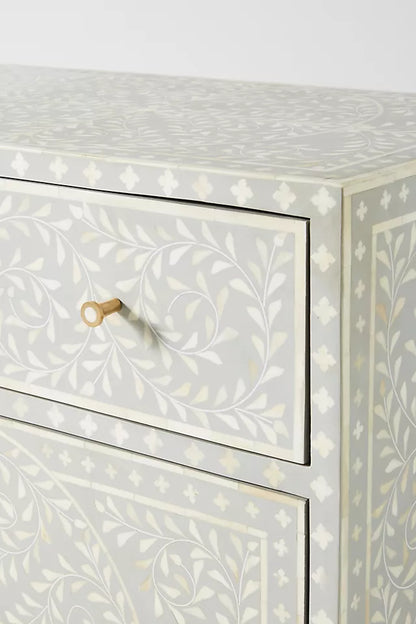 Ikat Inlay Drawer Storage Cabinet - Ziba Homes