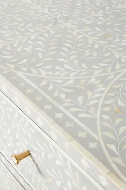 Ikat Inlay Drawer Storage Cabinet - Ziba Homes