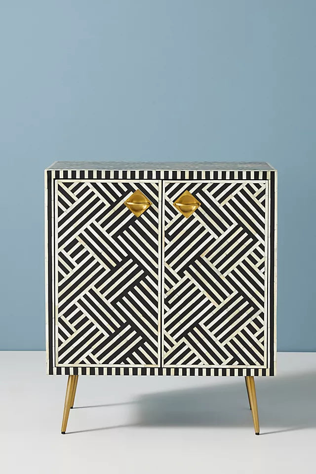 Mist Inlay Bar Cabinet - Ziba Homes