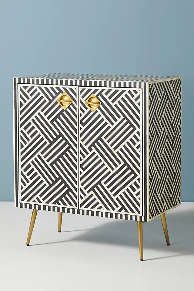 Mist Inlay Bar Cabinet - Ziba Homes