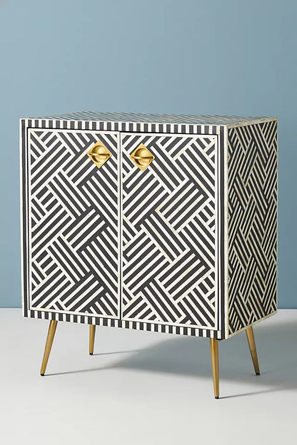 Mist Inlay Bar Cabinet - Ziba Homes