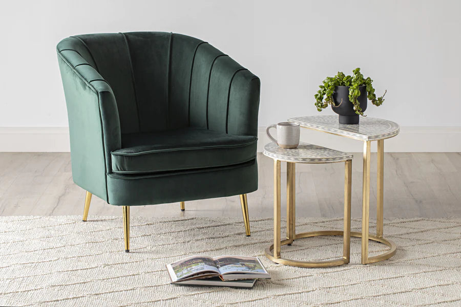 Sylvan Set of Half Moon End Tables - Ziba Homes