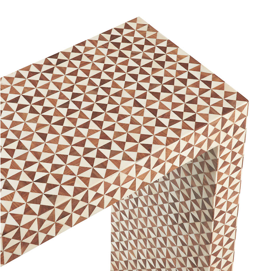 Geo Natural Inlay Waterfall Console - Ziba Homes