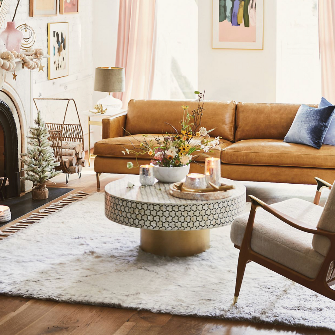 Khaab Inlay Coffee Table - Ziba Homes