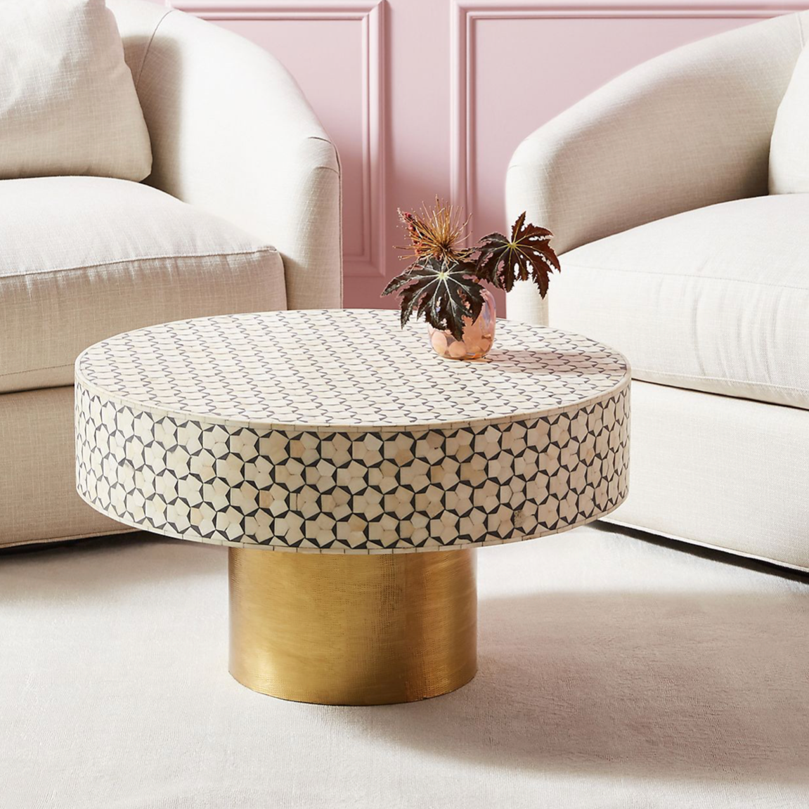 Khaab Inlay Coffee Table - Ziba Homes