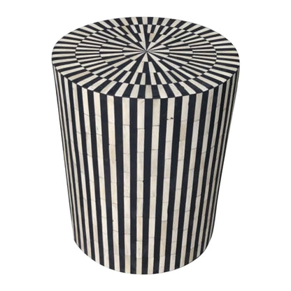 Savi Stripe Inlay End Table - Ziba Homes