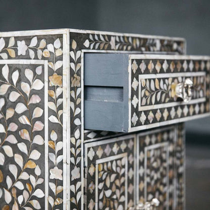 Sylvan Mother Of Pearl Nightstand - Ziba Homes