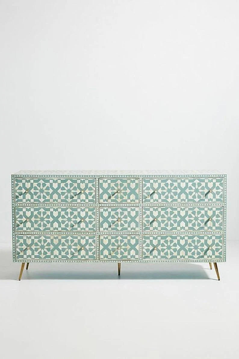 Marakkech Inlay 9-Drawer Dresser - Ziba Homes