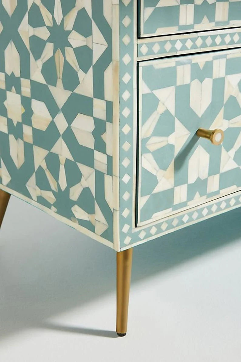 Marakkech Inlay 9-Drawer Dresser - Ziba Homes