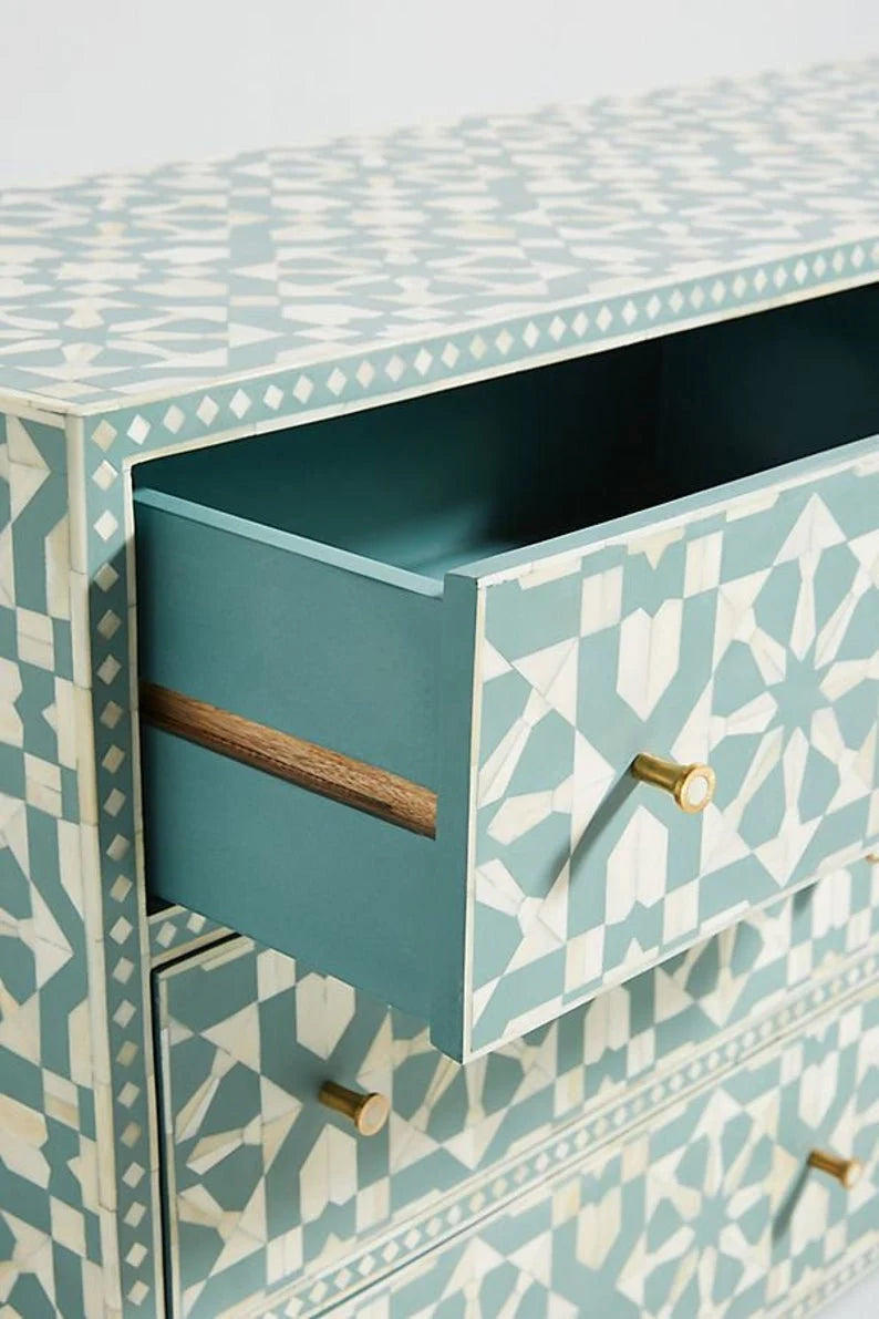 Marakkech Inlay 9-Drawer Dresser - Ziba Homes
