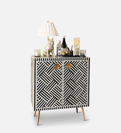 Mist Inlay Bar Cabinet - Ziba Homes