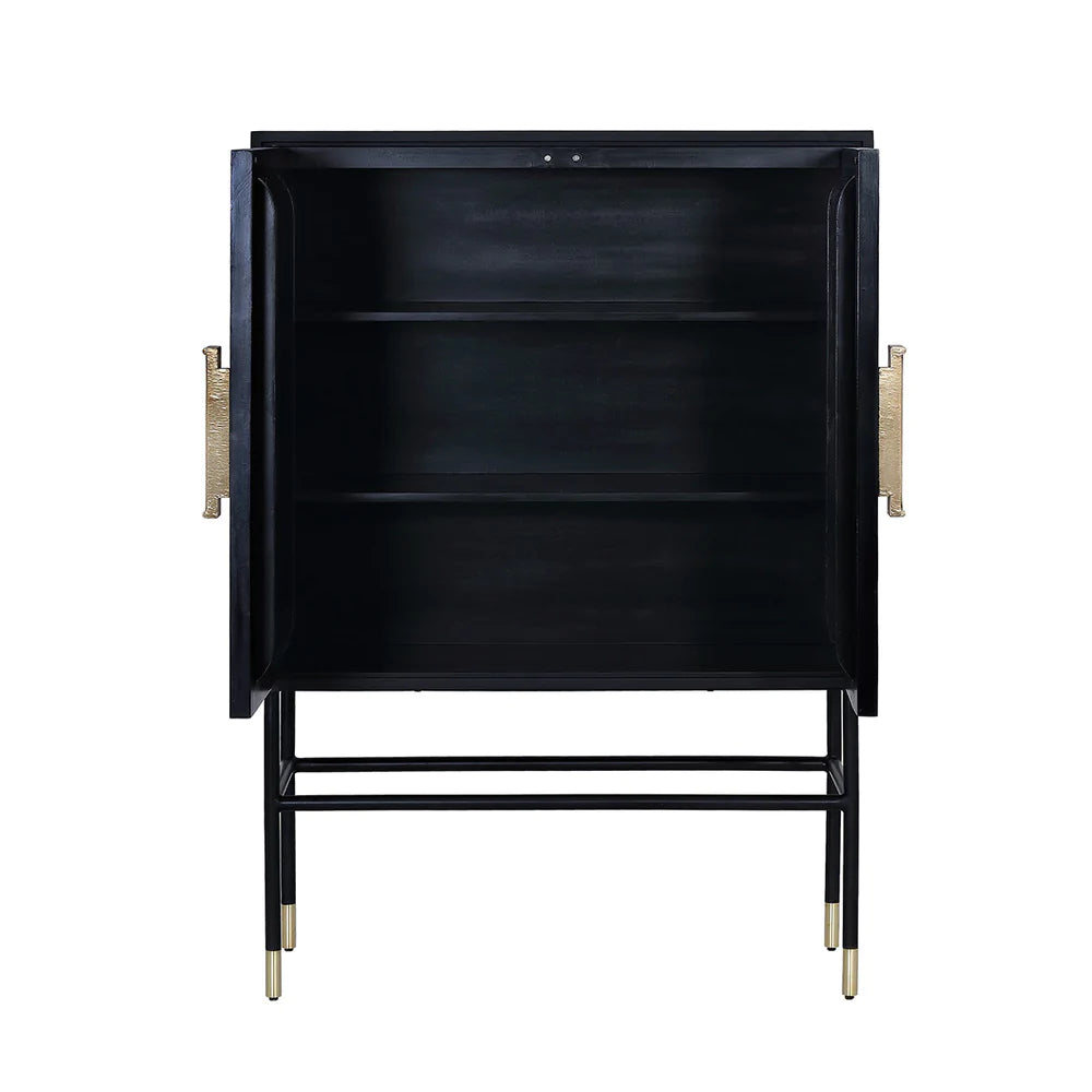 Noir Inlay Bar Cabinet - Ziba Homes
